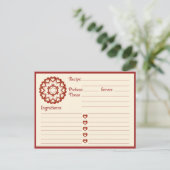 Verbunden mit der Liebe-Rezept-Karte Postkarte (Stehend Vorderseite)