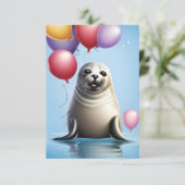 Verbunden mit Geburtstagsfreude: Einladungsvorlage Einladung (Stehend Vorderseite)