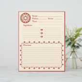 Verbunden mit Liebe Rezept Letterhead (Stehend Vorderseite)