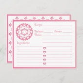Verbunden mit Liebe Rosa Rezept Karte (Vorne/Hinten)