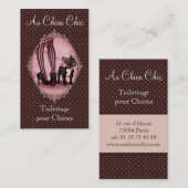 Verbunden mit meinem französischen Bouledogue Visitenkarte (Vorne/Hinten)