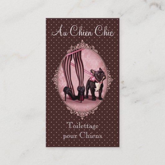 Verbunden mit meinem französischen Bouledogue Visitenkarte (Vorderseite)