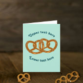 Verbundene Bretzels mit Ihrem Text - Brot Thema ei Dankeskarte