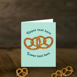 Verbundene Bretzels mit Ihrem Text - Brot Thema ei Dankeskarte