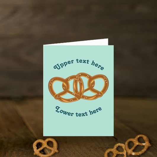 Verbundene Bretzels mit Ihrem Text - Brot Thema ei Dankeskarte