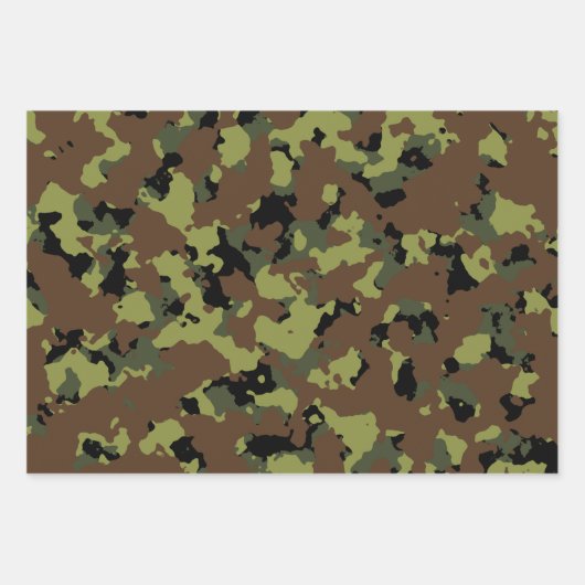 Verbundene Camouflage Geschenkpapier Set (Vorderseite)