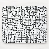 Verbundene Felder - Schwarz auf Weiß Mousepad (Vorne)