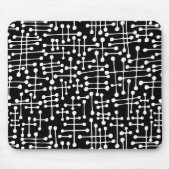 Verbundene Felder - weiß auf schwarz Mousepad (Vorne)