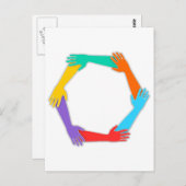 Verbundene Hände Postkarte (Vorne/Hinten)