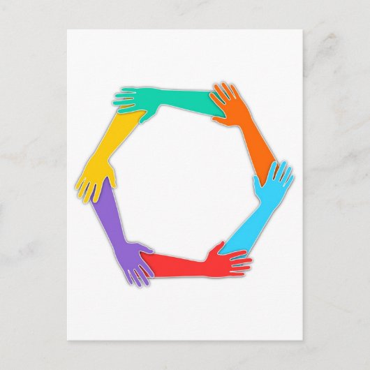 Verbundene Hände Postkarte (Vorderseite)