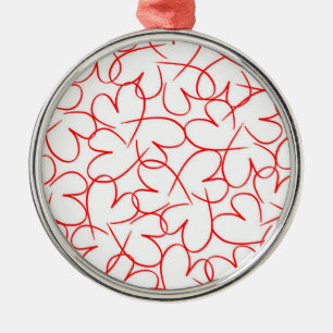 Verbundene Herzen 2014 Silbernes Ornament