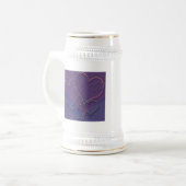 Verbundene Herzen Bierglas (Vorderseite Links)