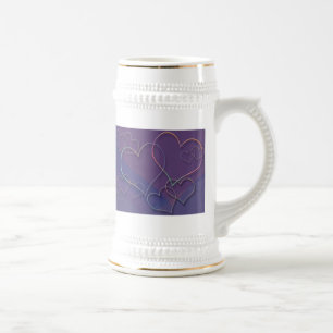 Verbundene Herzen Bierglas