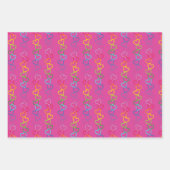 Verbundene Herzen der Liebe auf rosa Hintergrund Geschenkpapier Set (Vorderseite)