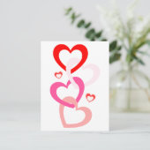 Verbundene Herzen Postkarte (Stehend Vorderseite)