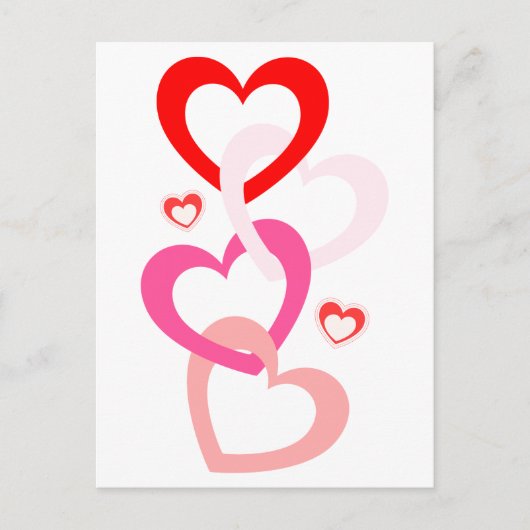 Verbundene Herzen Postkarte (Vorderseite)