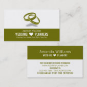 Verbundene Hochzeitssender, Veranstaltungsplaner Visitenkarte (Vorne/Hinten)