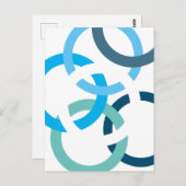Verbundene Kreise Postkarte (Vorne/Hinten)