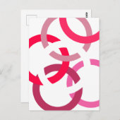 Verbundene Kreise Postkarte (Vorne/Hinten)