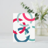 Verbundene Kreise Postkarte (Stehend Vorderseite)