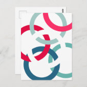 Verbundene Kreise Postkarte (Vorne/Hinten)