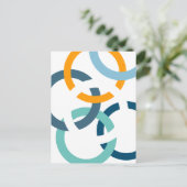 Verbundene Kreise Postkarte (Stehend Vorderseite)
