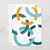 Verbundene Kreise Postkarte (Vorne/Hinten)