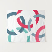 Verbundene Kreise Wandteppich (Vorderseite (Horizontal))