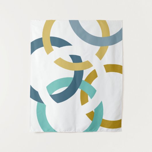 Verbundene Kreise Wandteppich (Vorderseite)