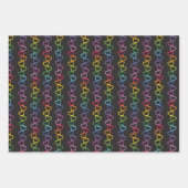 Verbundene Lieben auf dunklem Hintergrund Geschenkpapier Set (Vorderseite 3)