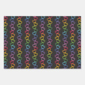 Verbundene Lieben auf dunklem Hintergrund Geschenkpapier Set (Vorderseite 2)