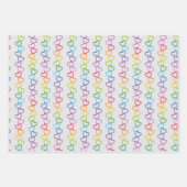 Verbundene Lieben auf weißem Hintergrund Geschenkpapier Set (Vorderseite)