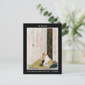 Verbundene Liebhaber begrüßen Jugendstil-Illustrat Postkarte (Stehend Vorderseite)