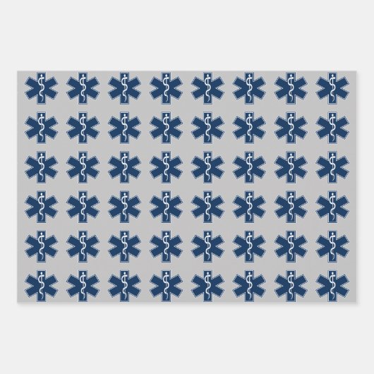 Verbundene paramedische EMT EMS Geschenkpapier Set (Vorderseite)