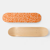 Verbundene Punkte - Weiß auf orange Skateboard (Horizontal)