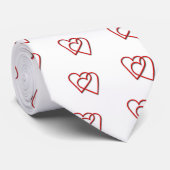 Verbundene rote Valentinhörer Krawatte (Gerollt)