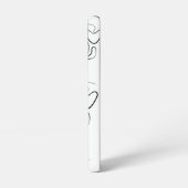 Verbundene schwarze Herzen auf Weiß Samsung Galaxy Hülle (Linke Seite)