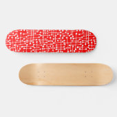 Verbundene Spots - Weiß auf Rot Skateboard (Horizontal)