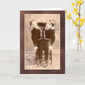 Verbundene Zwillings-Vintage Karten und Postkarten (Gelbe Blume)