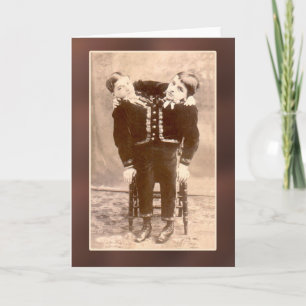 Verbundene Zwillings-Vintage Karten und Postkarten