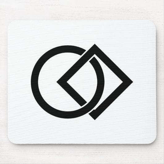 Verbundener Kreis und Quadrat Mousepad (Vorne)