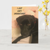 "VERBUNDENER LABRADOR" KANN NUR NICHT GLAUBEN, DAS KARTE (Gelbe Blume)