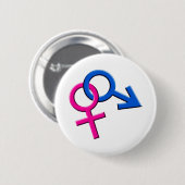 Verbundener männlicher und weiblicher Symbol-Knopf Button (Vorne & Hinten)