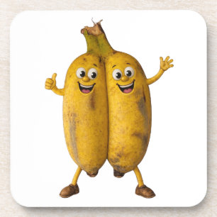 Verbundenes Bananen-Komiker-Duo Getränkeuntersetzer