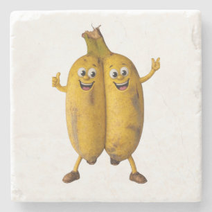 Verbundenes Bananen-Komiker-Duo Steinuntersetzer