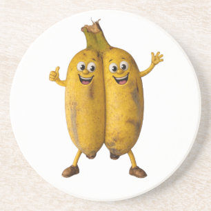 Verbundenes Bananen-Komikerduo Getränkeuntersetzer