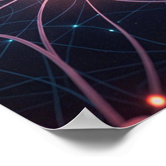 Verbundenes Glimmernetzwerk Poster (Ecke)