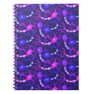 Verbundenes Neuron Neon Violett Notizblock
