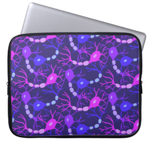 Verbundenes Neuron Neonlila Laptopschutzhülle