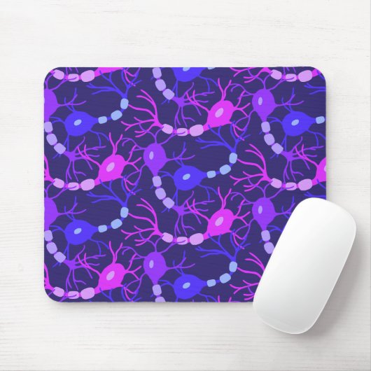 Verbundenes Neuron Neonlila Mousepad (Mit Mouse)